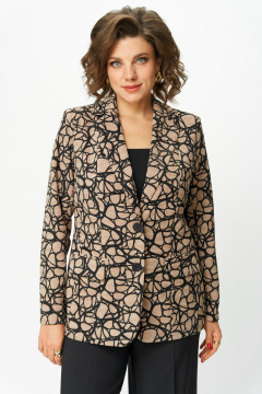 Брюки, жакет БелЭльСтиль 203-2_83_22+601-2_88_22 дизайн+черный - фото 2