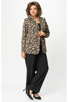 Брюки, жакет БелЭльСтиль 203-2_83_22+601-2_88_22 дизайн+черный - фото 5