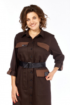 Платье Rishelie 998 коричневый - фото 4