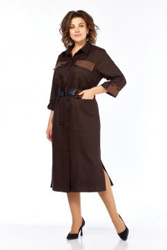 Платье Rishelie 998 коричневый - фото 3