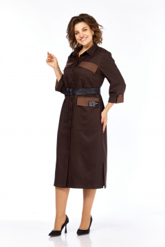 Платье Rishelie 998 коричневый - фото 2