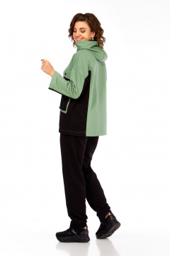 Брюки, худи Rishelie 999 зеленый+черный - фото 4