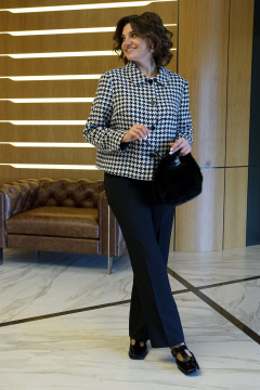 Брюки, жакет Alani Collection 2444 черный_гусиная_лапка - фото 5