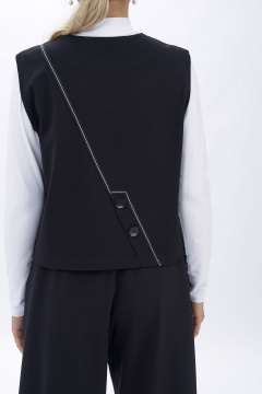 Блуза, брюки, жилет Alani Collection 2450 черный - фото 2