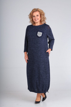 Платье СиБон 0182 синий - фото 5