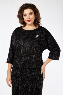 Платье СиБон 0358 черный - фото 2