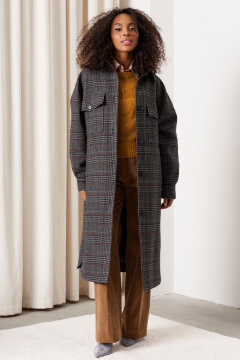 Пальто C. of PAPAYA NEW 1750 клетка - фото 2