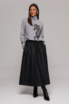 Юбка Butеr 3199 темно-серый - фото 1