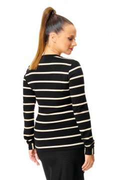Джемпер T&N 7701 полоска_черный - фото 5