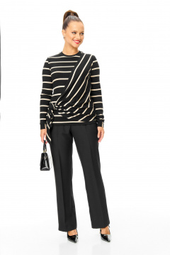 Брюки, джемпер T&N 7702 полоска_черный - фото 2