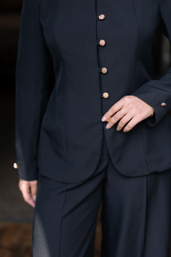 Брюки, жакет Marshop М206 черный - фото 4