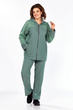 Костюм спортивный брюки худи больших размеров Tensi 405 яблоко - фото 1