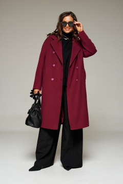 Пальто Beautiful&Free 7015 бордо - фото 2