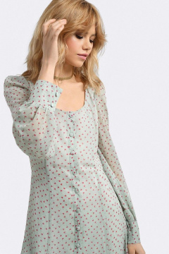 Демисезонное миди-платье из струящегося текстиля PiRS 3116 мята - фото 3