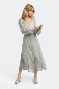 Демисезонное миди-платье из струящегося текстиля PiRS 3116 мята - фото 1