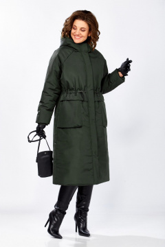 Пальто Lady Secret 8295 пыльно-зеленый - фото 3