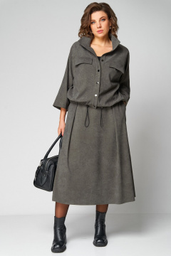 Жакет, юбка Мишель стиль 1330 хаки - фото 5