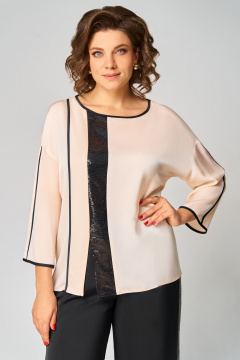 Брюки, туника Мишель стиль 1327 кремово-черный - фото 3