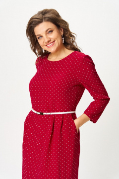 Платье Svetlana-Style 2176 бордовый_горох - фото 5