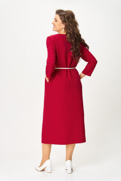 Платье Svetlana-Style 2176 бордовый_горох - фото 2
