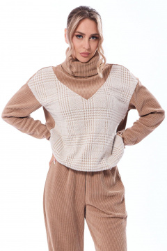 Блуза, брюки Golden Valley 6689-1 бежево-молочный - фото 4