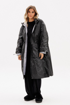 Пальто EOLA 2775 черный/серый - фото 4