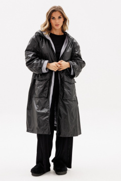 Пальто EOLA 2775 черный/серый - фото 2