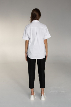 Демисезонная белая блуза в стиле на каждый день Motif 1553 - фото 3