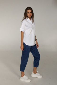 Демисезонная белая блуза в стиле на каждый день Motif 1553 - фото 2