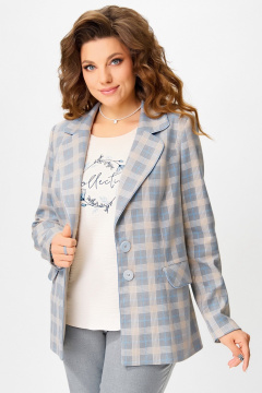 Жакет Fita 20582 серо-бежевый - фото 2