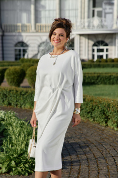 Платье, шарф Vittoria Queen 25473 молочный - фото 2