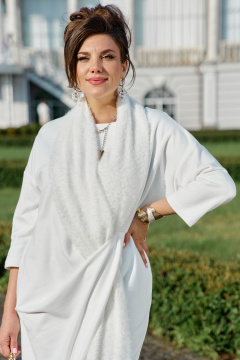 Платье, шарф Vittoria Queen 25473 молочный - фото 5