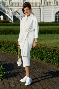 Платье, шарф Vittoria Queen 25473 молочный - фото 4