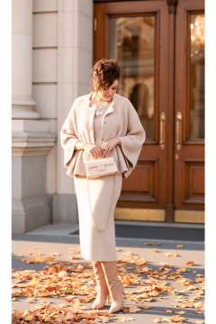 Жакет, платье Vittoria Queen 25883/2 темно-бежевый - фото 1