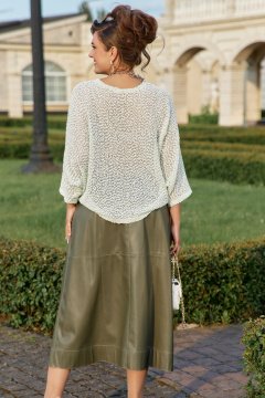 Блуза, юбка Vittoria Queen 25933 молочно-салатовый_хаки - фото 4
