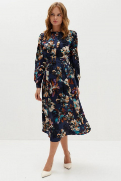 Платье C. of PAPAYA NEW 1736 синий_цветы - фото 2