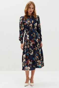 Платье C. of PAPAYA NEW 1736 синий_цветы - фото 1