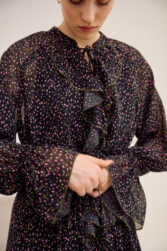 Платье Lokka 1681Т черный/принт_цветы - фото 5