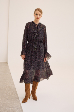 Платье Lokka 1681Т черный/принт_цветы - фото 3