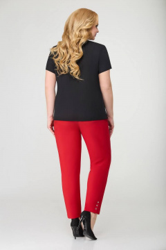 Красные брюки с боковыми карманами и заужением к низу Swallow 371 красный - фото 2