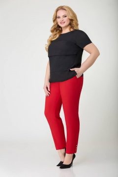 Красные брюки с боковыми карманами и заужением к низу Swallow 371 красный - фото 1