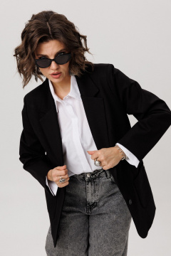 Жакет Anelli 1524.1 черный_тюльпан - фото 3