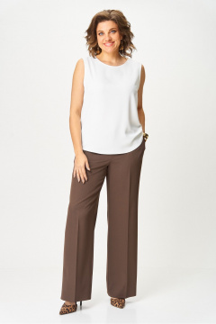 Блуза, брюки, жакет Vilena 1113 шоколад - фото 3