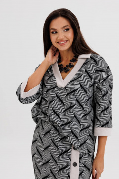 Костюм из трикотажа с юбкой и свободным джемпером Fantazia Mod 5036 - фото 2