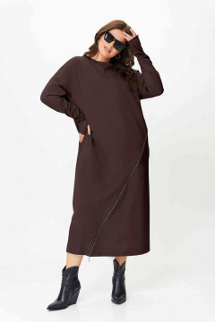 Платье SOVA 11255 коричневый - фото 2