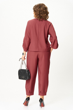 Брюки, жакет Michel chic 1436 брусничный - фото 5