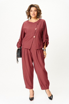 Брюки, жакет Michel chic 1436 брусничный - фото 1