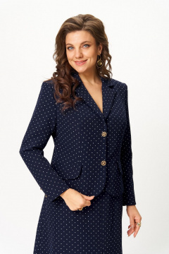 Жакет, юбка Svetlana-Style 2174 синий_горох - фото 5