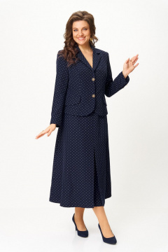 Жакет, юбка Svetlana-Style 2174 синий_горох - фото 4