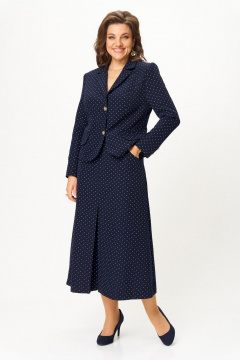 Жакет, юбка Svetlana-Style 2174 синий_горох - фото 2